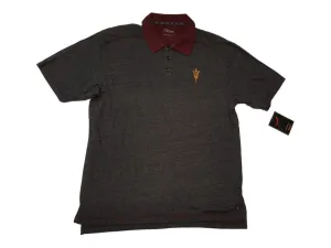 Arizona State Sun Devils Chiliwear Gray & Maroon 3 Button Placket SS Polo (L)