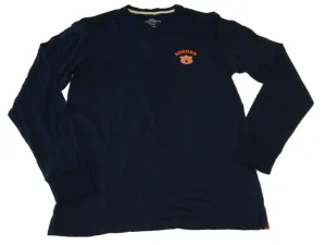 Auburn Tigers Colosseum Navy Supima Cotton Long Sleeve V-Neck T-Shirt (L)