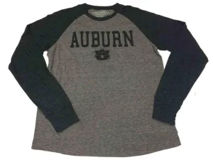 Auburn Tigers Colosseum Two-Toned Gray Ultra Soft LS Crew Neck T-Shirt (L)