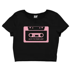 Black Pink Crop Top - As If It's Your Last