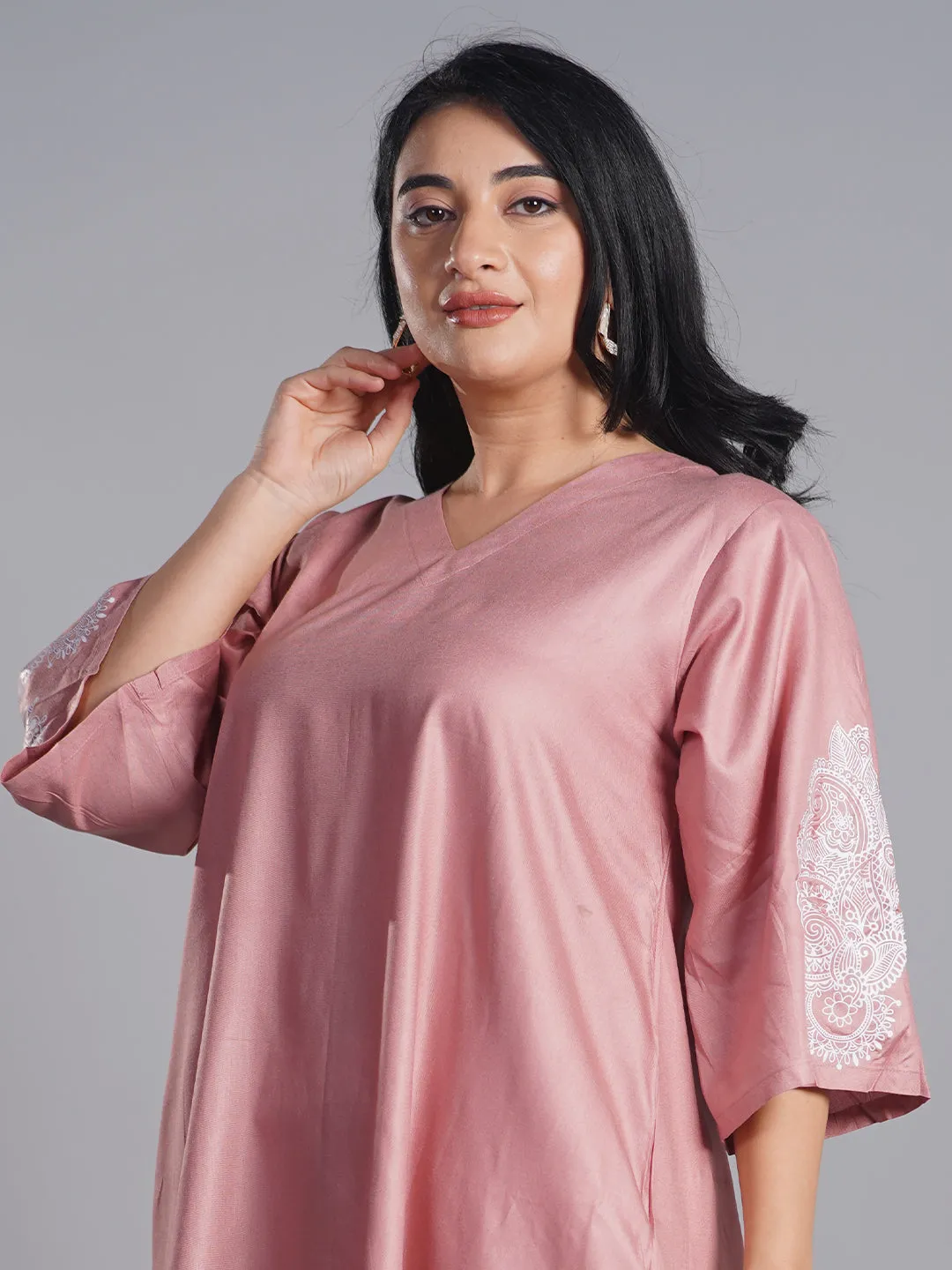 Blush Rayon Kurti - Rooh