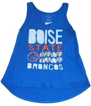 Boise State Broncos Blue 84 Womens Heart Blue Tank Top T-Shirt (M)