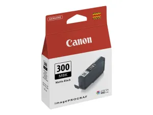 Canon Pfi-300 Mbk - Matte Black - Original - Ink Tank - For Imageprograf Pro-300