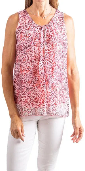 Chieti Silk Cheetah Print Tank