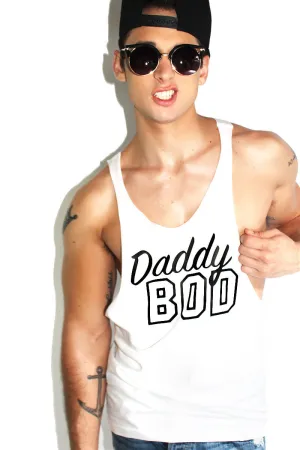 Daddy Bod String Tank- White