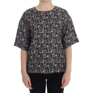 Dolce & Gabbana Enchanted Sicily Silk Blouse with Key Print