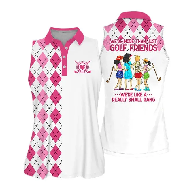 Golf Friends Colorfun Short Sleeve Polo Shirt, Golf Sleeveless Women Polo Shirt