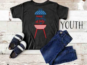 Happy Fourth of July YOUTH T-Shirt - Dark Grey Heather