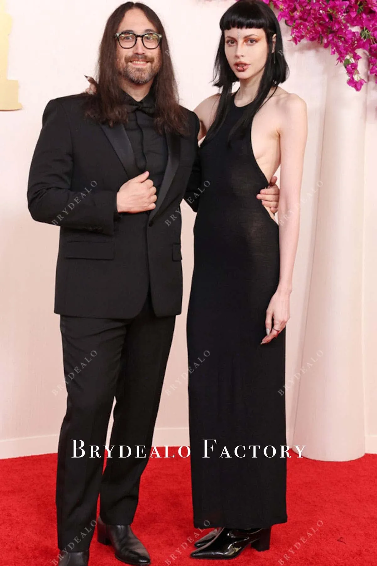 Kemp Muhl 2024 Oscars Black Sleeveless Dress