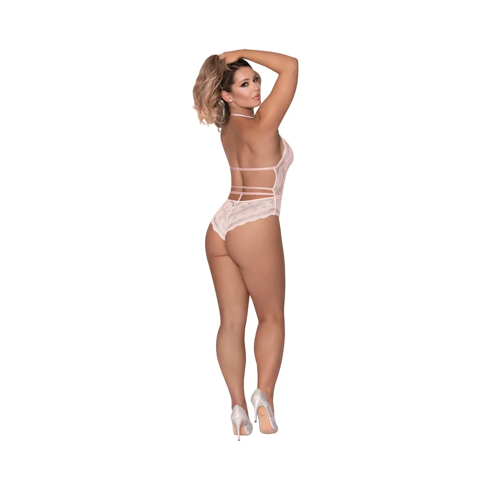 Magic Silk Seabreeze Teddy With Snap Crotch Blush L/XL