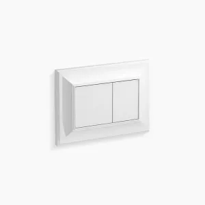 Memoirs Rectangle Flush Actuator Plate in White