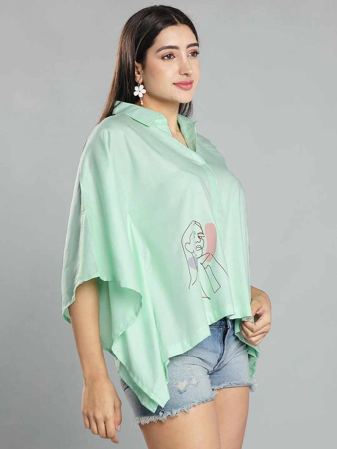 Mint Kaftan Top - WonderingWoman