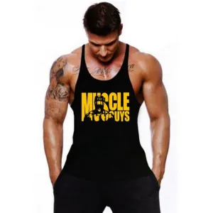 Muscleguys Cotton Gyms Tank Tops Men Sleeveless Tanktops For Boys Bodybuilding Clothing Undershirt Fitness Stringer Vest