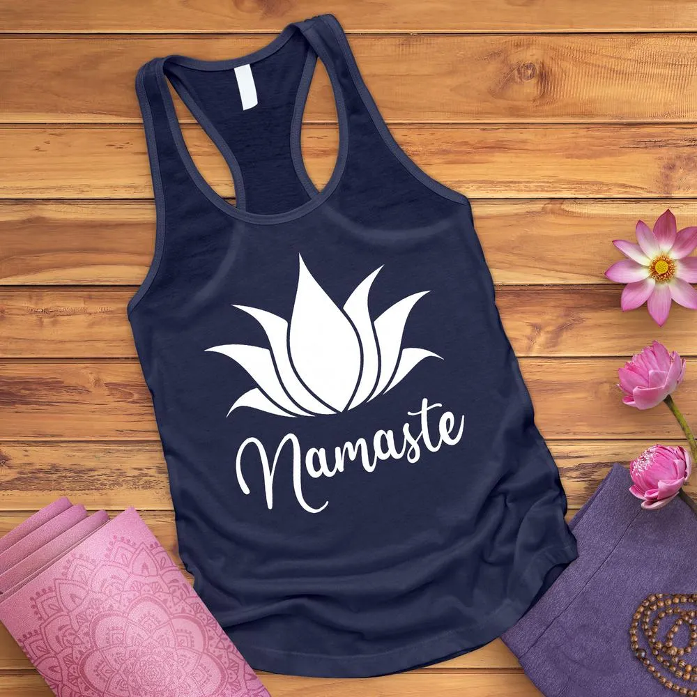 Namaste Lotus Cursive Tank Top