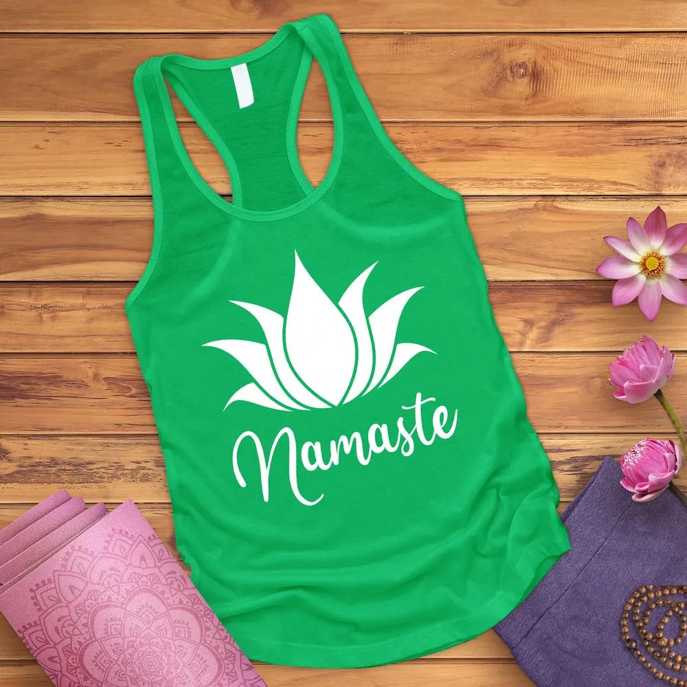 Namaste Lotus Cursive Tank Top