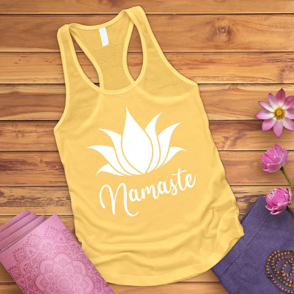 Namaste Lotus Cursive Tank Top