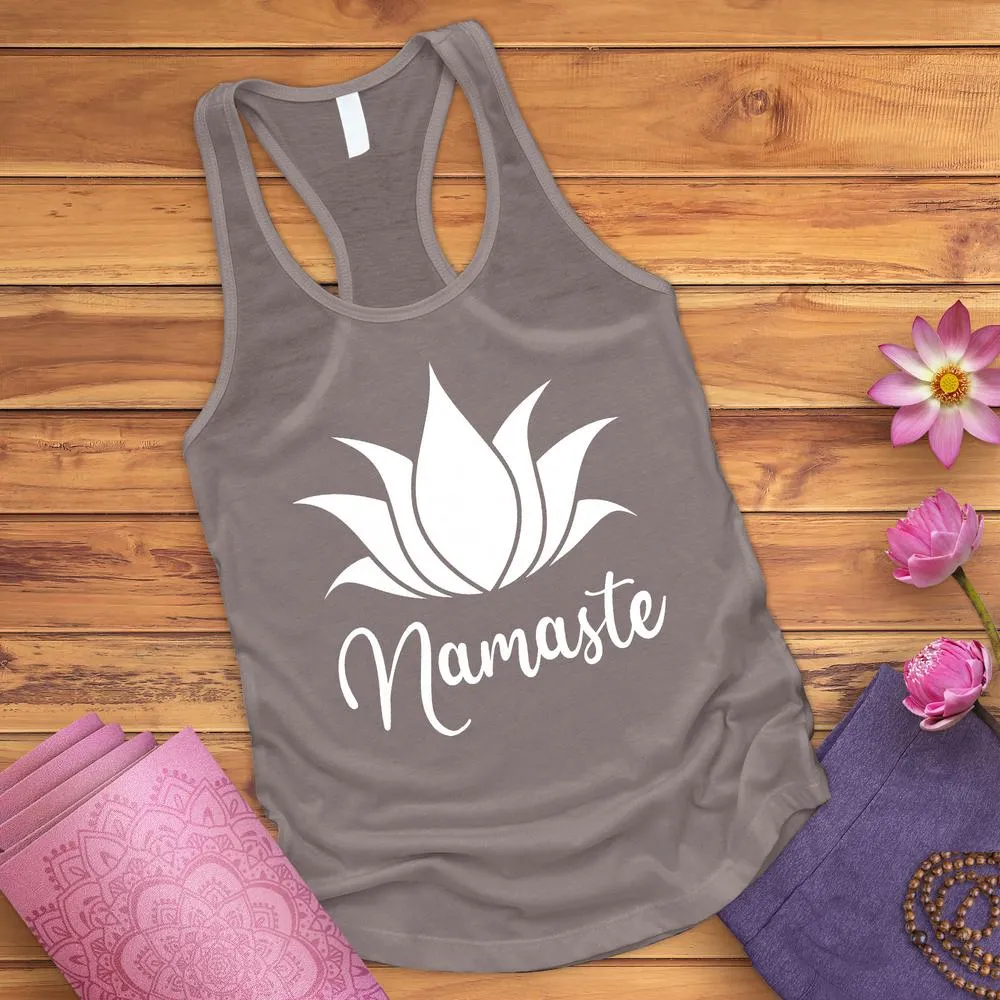 Namaste Lotus Cursive Tank Top