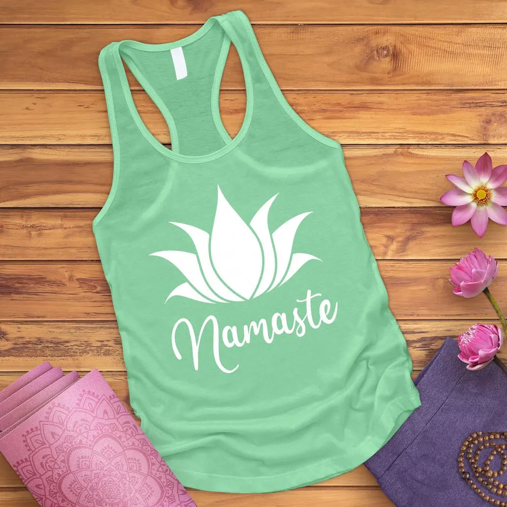 Namaste Lotus Cursive Tank Top