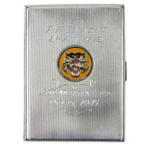 Original U.S. WWII Era Tank Destroyer Battalion Presentation Cigarette Case For R.H. Johnson, 8th Air Force