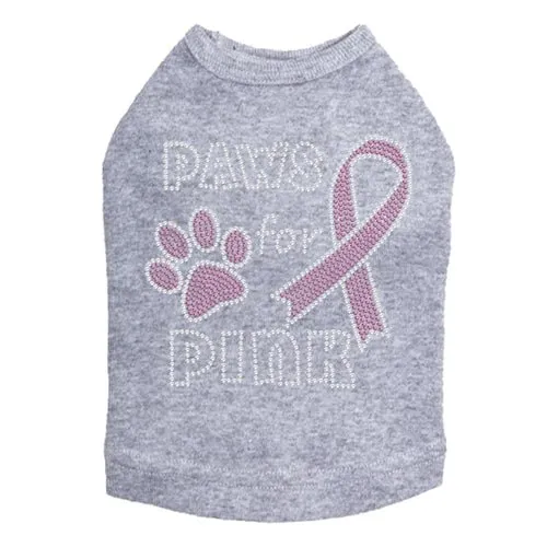 Paws for Pink Rhinestone Tanks - Many Colors