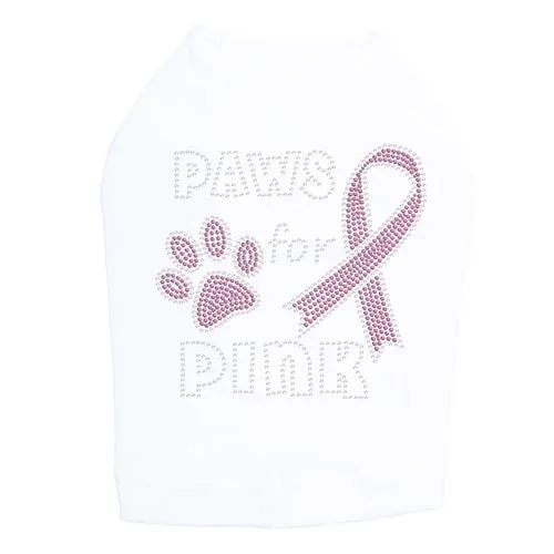 Paws for Pink Rhinestone Tanks - Many Colors