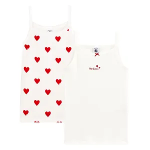 Petit Bateau Set of 2 Heart Camisoles