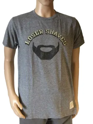 Pittsburgh Penguins Retro Brand Gray Loser Shaves Beard T-Shirt