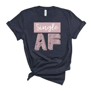 Single AF T-Shirt - Heather Midnight Navy