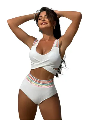 TEEK - Rainbow Ribbon High Waisted Bikini