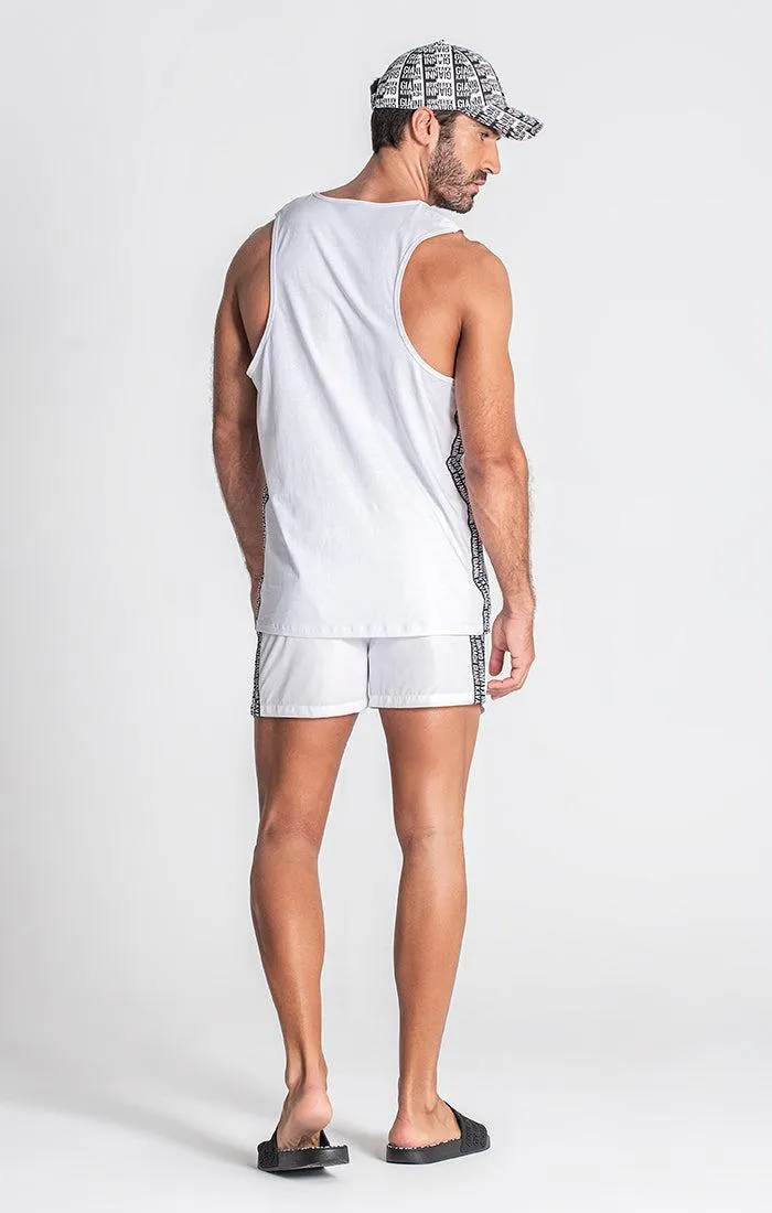 White Multiply Tape Tanktop